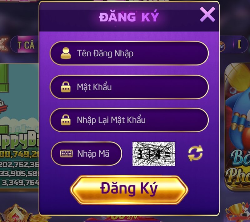 Điền các thông tin hội viên xí ngầu